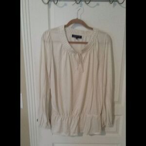 Cream Long Sleeved Top